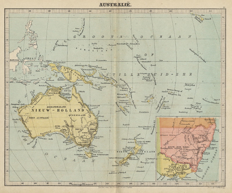 afbeelding van kaart Australië van Emrik & Binger