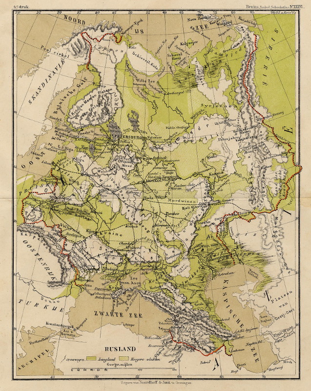 afbeelding van kaart Rusland van F. Bruins