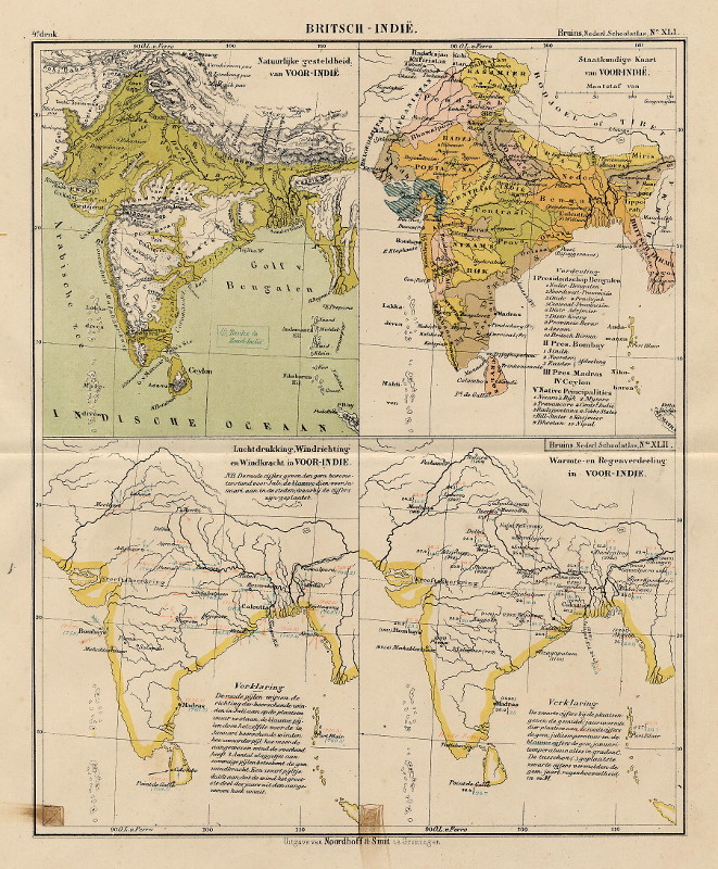 afbeelding van kaart Britsch-Indie van F. Bruins