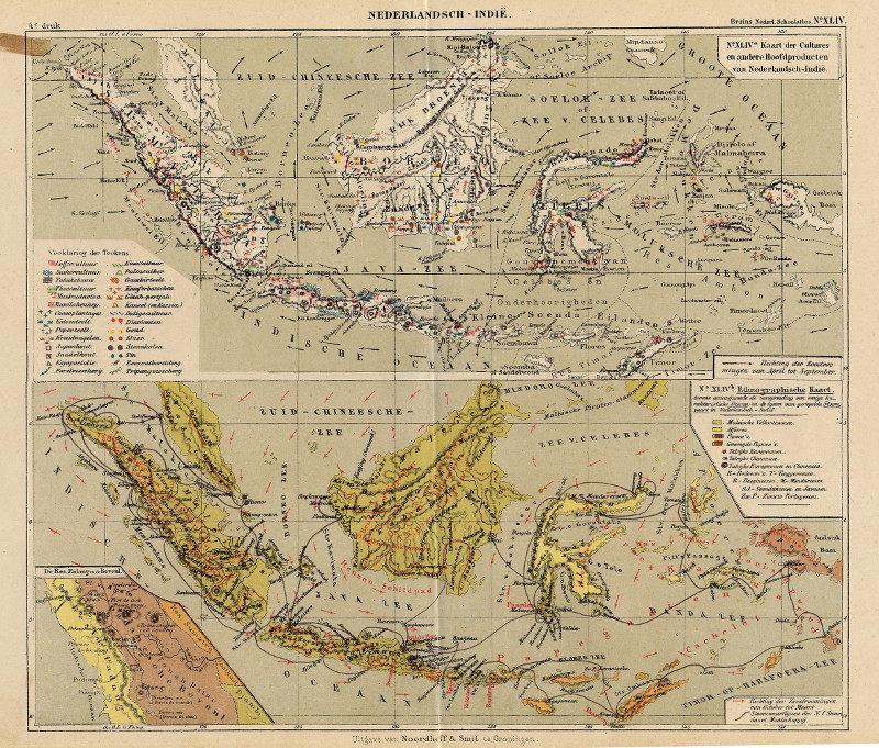 afbeelding van kaart Nederlandsch-Indie van F. Bruins