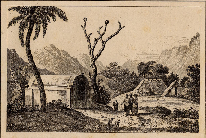 afbeelding van prent Tombeaux van Danvin, Desaul (Timor)