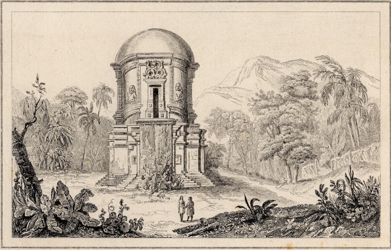 afbeelding van prent Temple de Jabang, Tempel den Iabang van Danvin, Fortier (Java)