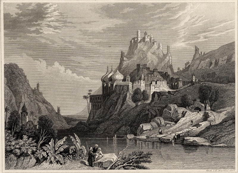 afbeelding van prent Ruinen von Ettaia (Indien) van I.G. Martini (Ettaia)