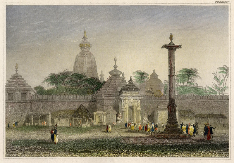 afbeelding van prent Orissa, Haupttempel des Juggernath zu Pooree van nn (Odisha, Orissa)