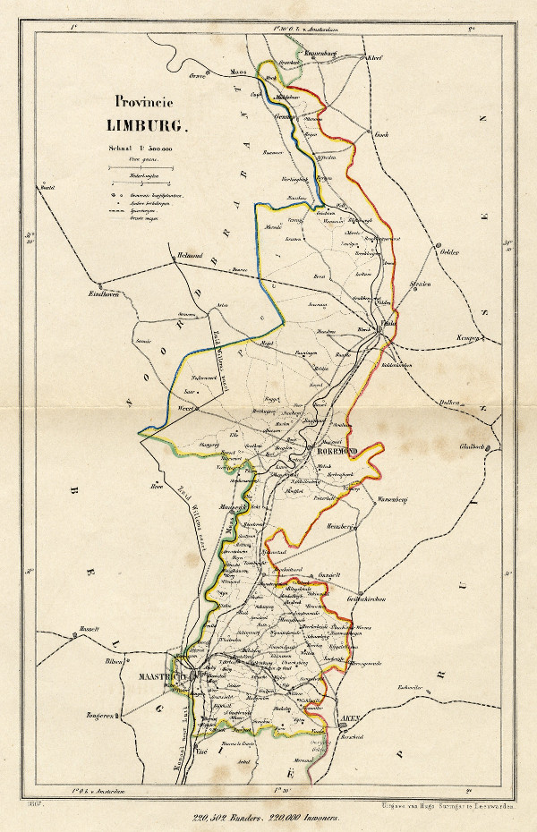 afbeelding van kaart Provincie Limburg van Jacob Kuyper