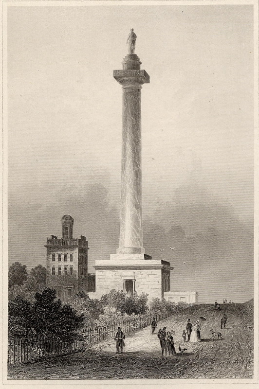 afbeelding van prent Das Washington-Monument (Baltimore) van nn (Baltimore)