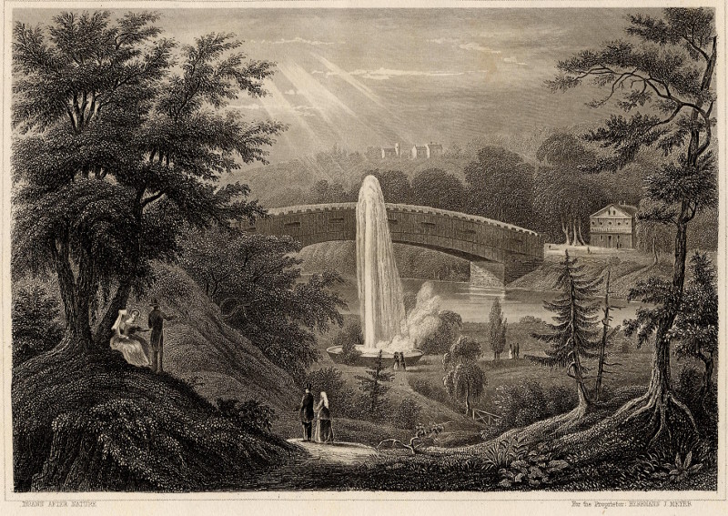 afbeelding van prent Fairmount Gardens, bey Philadelphia van H.J. Meyer (Philadelphia)