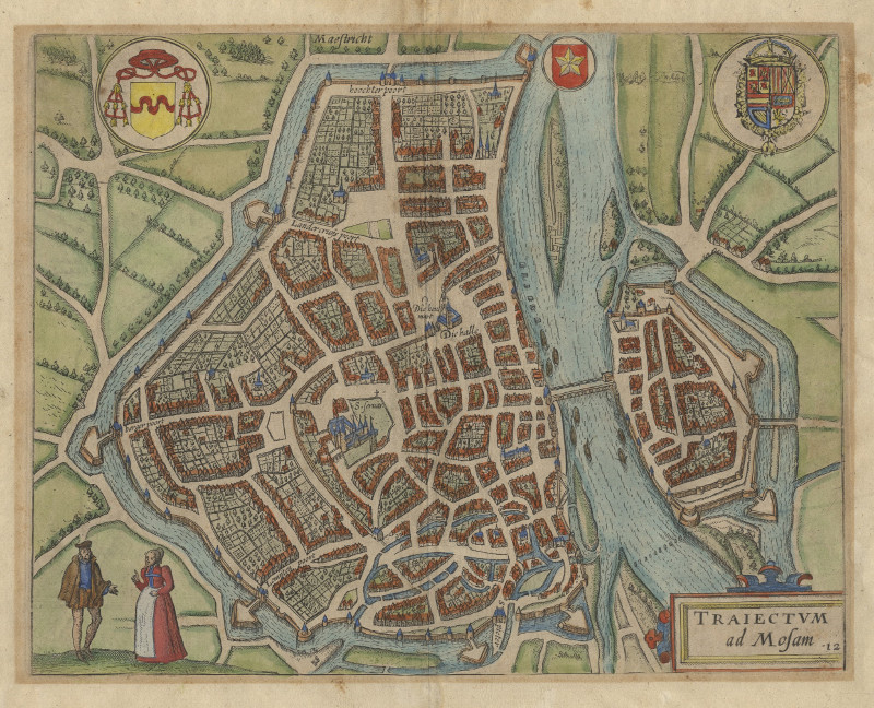 afbeelding van plattegrond Trajectum ad Mosam van L. Guicciardini (Maastricht)