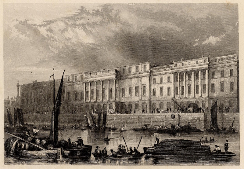 afbeelding van prent Custom House van J. Woods (Londen, London)