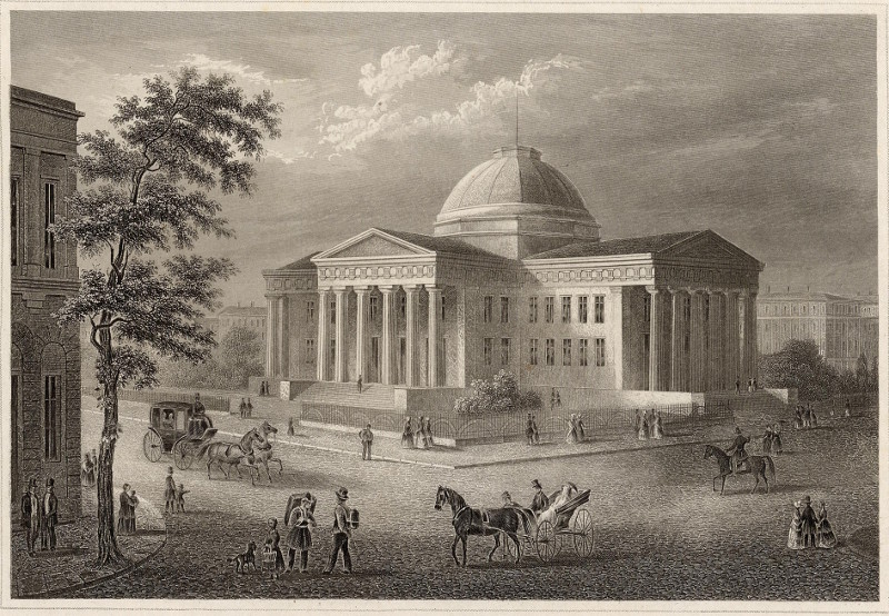 afbeelding van prent Das Court-House in St. Louis van nn (St Louis, Saint Louis)