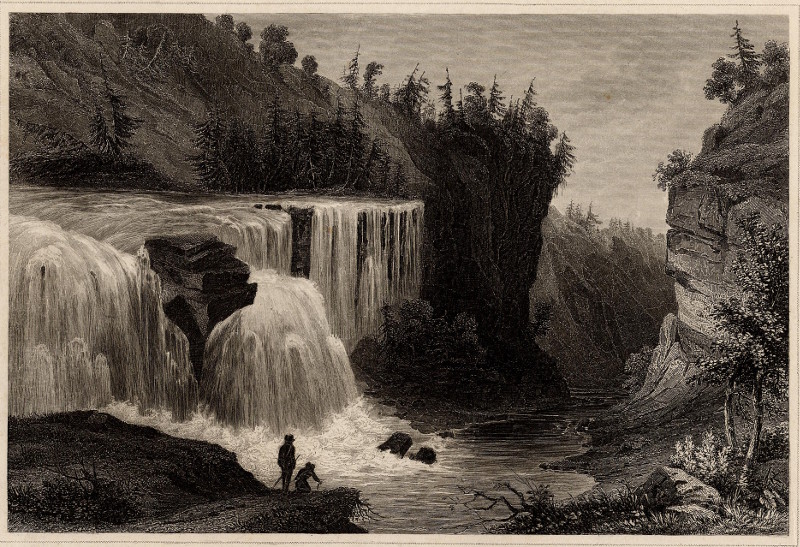 afbeelding van prent Trenton - Fall (New York) van nn (Trenton Falls)