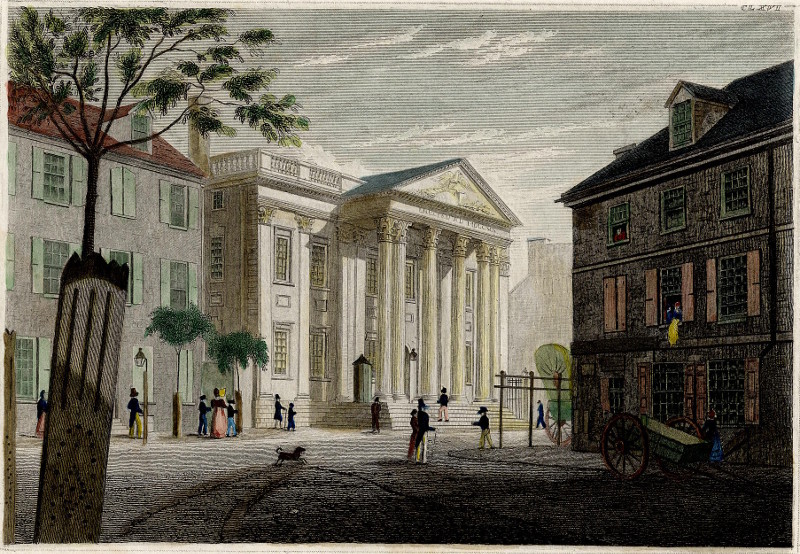 afbeelding van prent Girard´s Bank in Philadelphia van nn (Philadelphia)