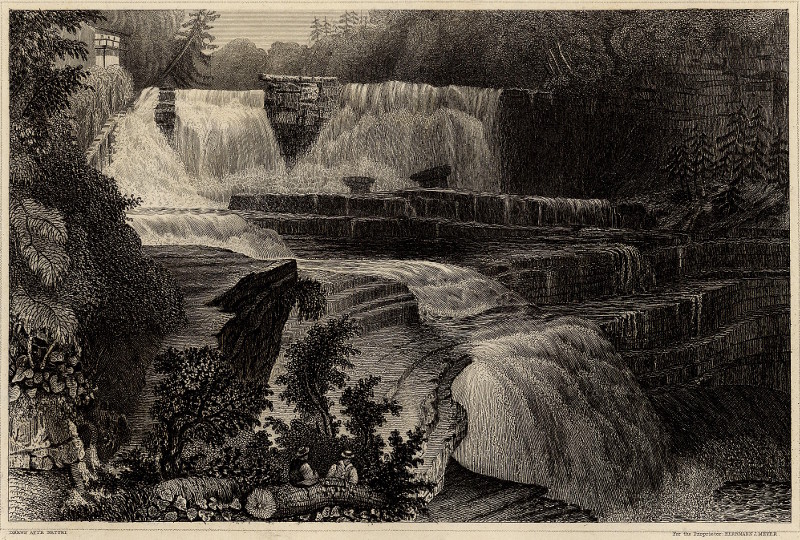 afbeelding van prent Trenton High Falls van H.J. Meyer (Trenton Falls)