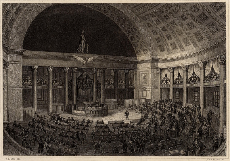 afbeelding van prent Die Congress-Halle im Capitol (Washington) van C.R., John Poppel (Washington)