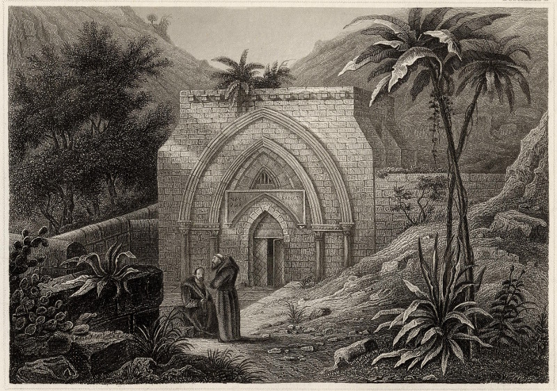 afbeelding van prent Das Grab der Maria van nn (Jeruzalem, Jerusalem)