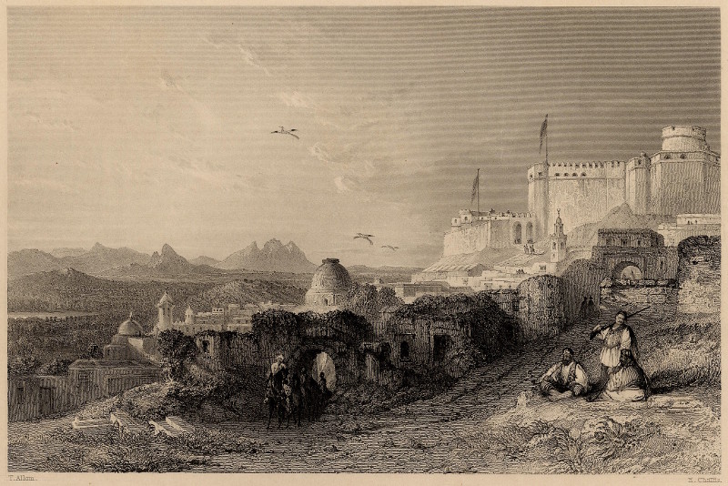 afbeelding van prent El Kaf, the ancient Sicca Veneria van T. Allom, E. Challis (El Kef)