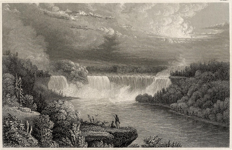 afbeelding van prent Der Niagara-Fall van nn (Niagara Falls)