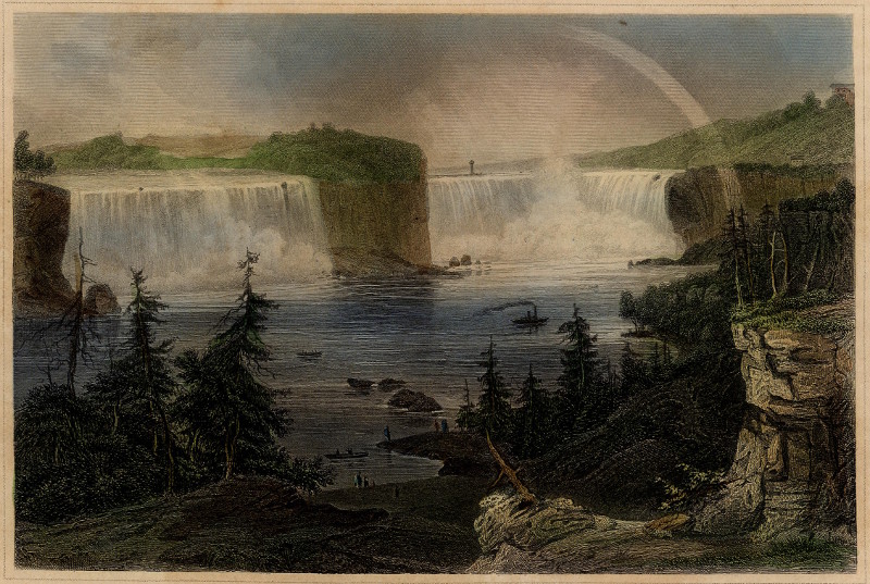 afbeelding van prent Niagara Fall (Allgemeine Ansicht vom Clifton House) van nn (Niagara Falls)