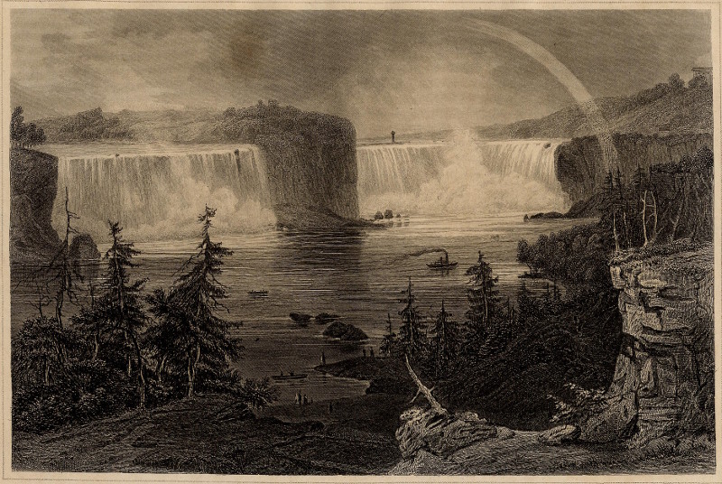 afbeelding van prent Niagara Fall (Allgemeine Ansicht vom Clifton House) van nn (Niagara Falls)