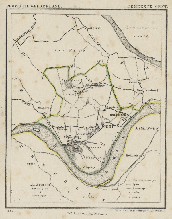 afbeelding van Kuyperkaart Gent (Gendt) van Kuyper (Kuijper)