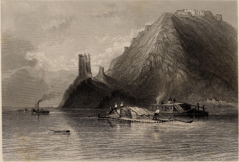 afbeelding van prent Castle of Wissegraad van W.H. Bartlett, J.J. Hinchcliff (Visegrad)