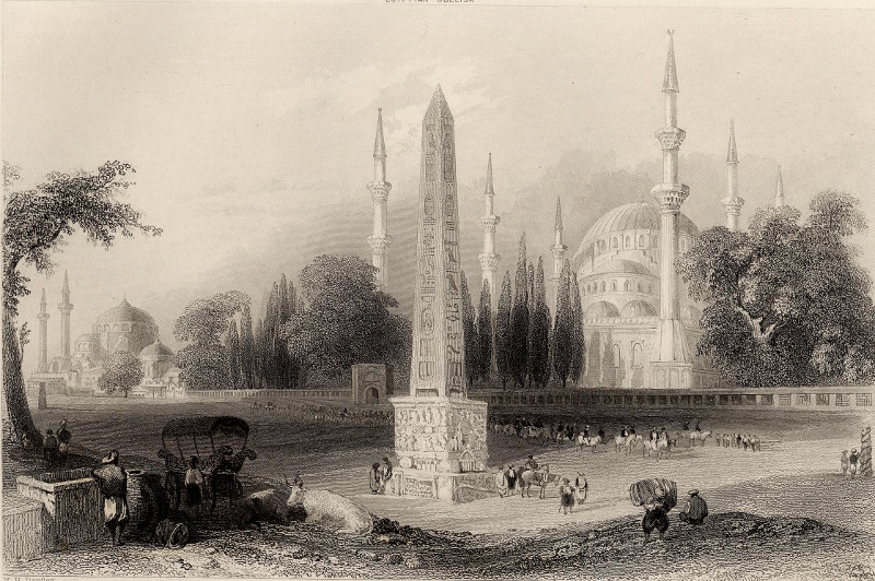 afbeelding van prent The Atmeidan, or Hippodrome van W.H. Bartlett, G.K. Richardson (Istanbul)