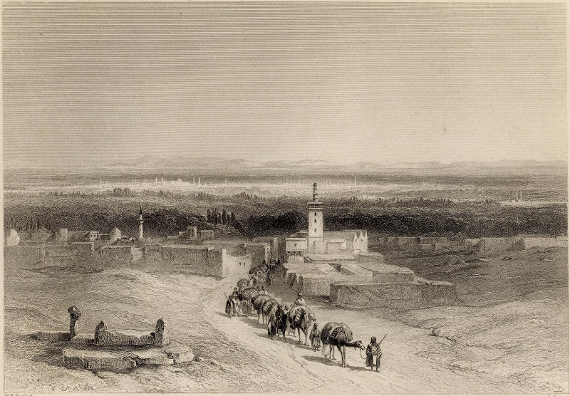 afbeelding van prent Damascus van W.H. Bartlett, J. Coussen (Damascus)