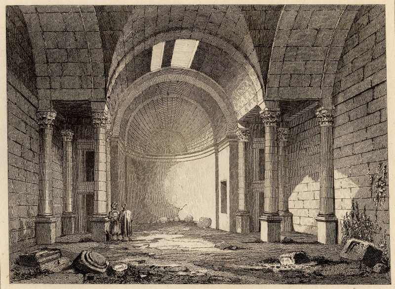 afbeelding van prent Ruines d´un temple a Missema van Lemaitre