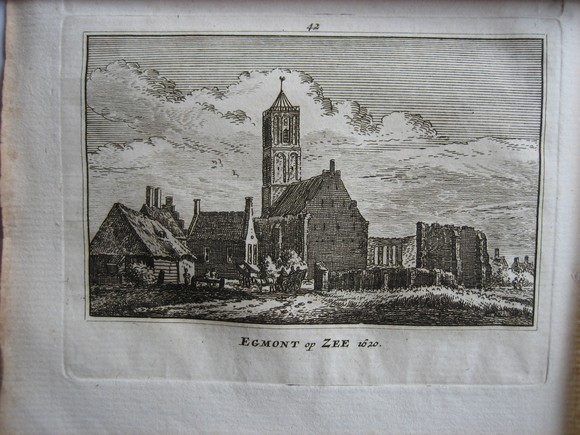 afbeelding van prent Egmont op Zee 1620 van Abraham Rademaker (Egmond aan Zee)