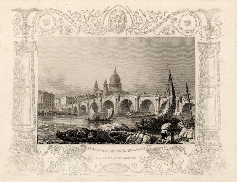 afbeelding van prent Black Friars Bridge van T. Shephard, H. Finch (Londen, London)