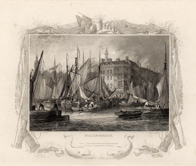 afbeelding van prent Billingsgate van Calvert, Carter (Londen, London)