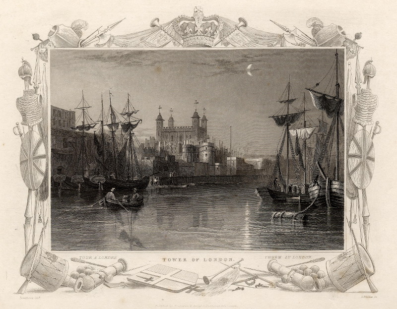afbeelding van prent Tower of London van W. Tombleson, H. Winkles (Londen, London)