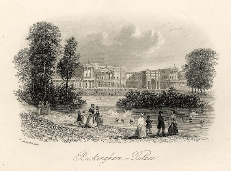 afbeelding van prent Buckingham Palace van William & Henry Rock (Londen, London)