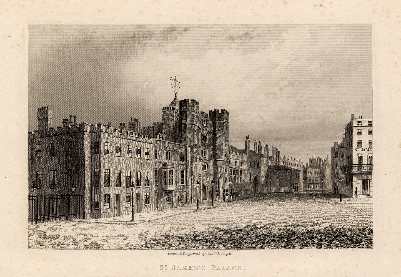 afbeelding van prent St. James´s Palace. Presented with the Court Journal, Saturday, September 28the 1839 van Thomas Onwhyn (Londen, London)
