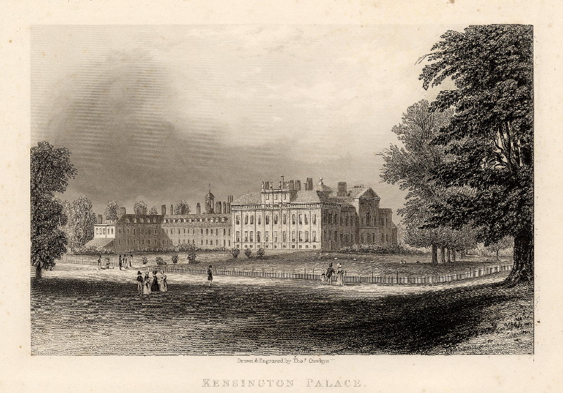 afbeelding van prent Kensington Palace, Presented with the Court Journal, Saturday, August 24th 1839 van Thomas Onwhyn (Londen, London)