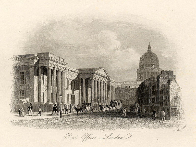 afbeelding van prent Post Office, London van William & Henry Rock (Londen, London)