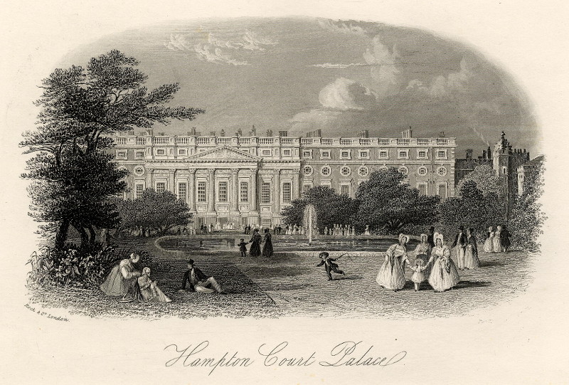 afbeelding van prent Hampton Court Palace van William & Henry Rock (Londen, London)