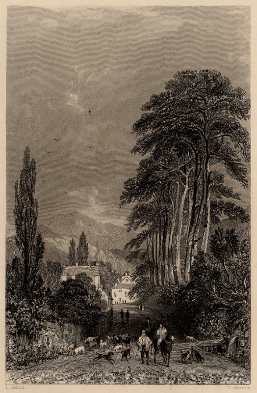 afbeelding van prent Approach to Ambleside, Westmorland van T. Allom, T. Jeavons (Ambleside)