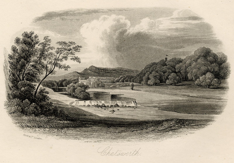 afbeelding van prent Chatsworth van William & Henry Rock (Chatsworth)