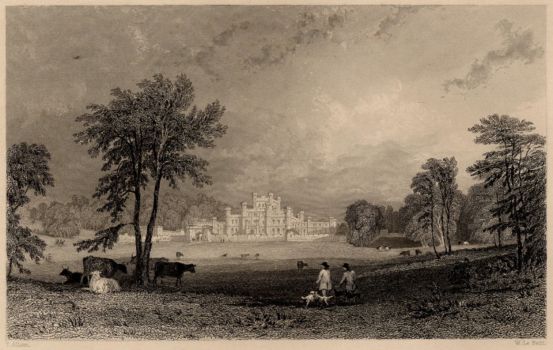 afbeelding van prent Lowther castle and park, Westmorland, Seat of the Earl of Lonsdale van T. Allom, W. Le Petit (Westmorland)