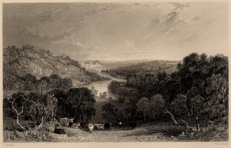 afbeelding van prent Barnard Castle, Durham van T. Allom, W. Le Petit (Barnard Castle)
