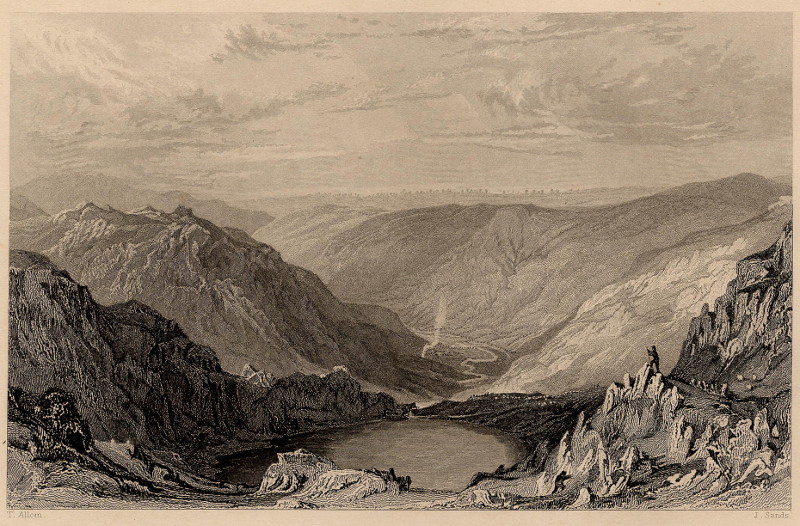 afbeelding van prent Small-water tarn; from Nanbield, looking into Mardale van T. Allom, J. Sands (Mardale)