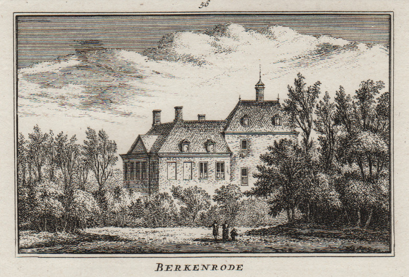 afbeelding van prent Berkenrode, Haarlem van Abraham Rademaker (Haarlem)