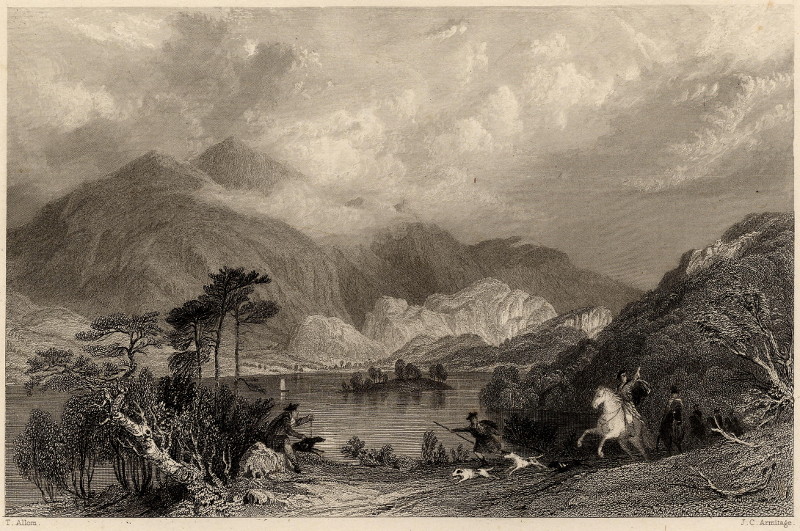 afbeelding van prent Lock Ackray, Perthshire van T. Allom, J.C. Armitage (Loch Achray)