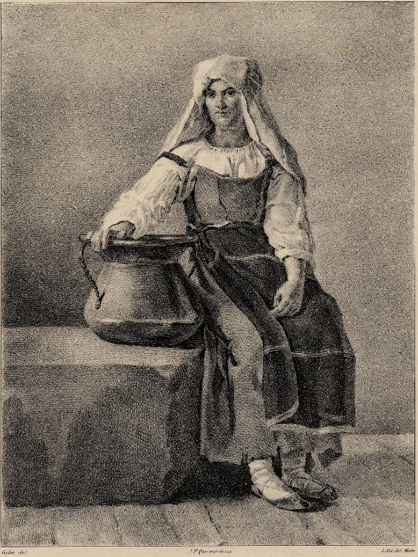 afbeelding van prent Laitiere van C.E.P.  Motte, J.P. Quenot