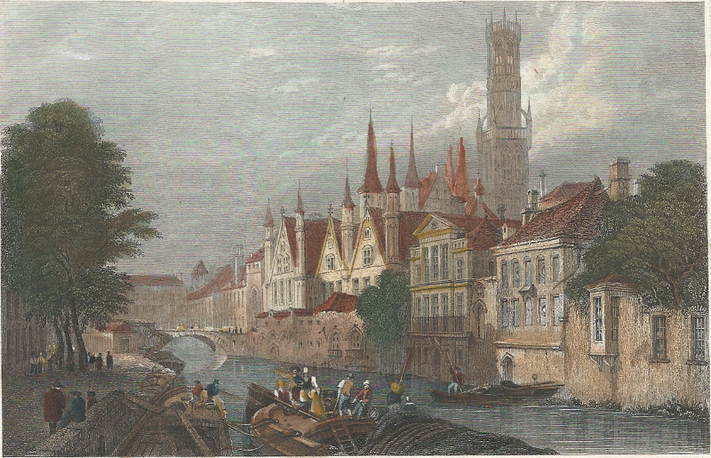 afbeelding van prent Brugge van nn (Brugge, Bruges)