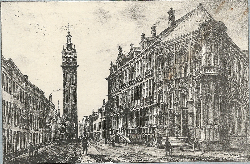 afbeelding van prent Ghent, Hotel de Ville van nn (Gent, Ghent)