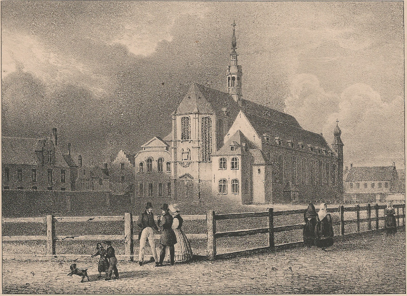 afbeelding van prent Eglise du grand Beguinage a Gand van de Peellaert, Sturm (Gent, Ghent)