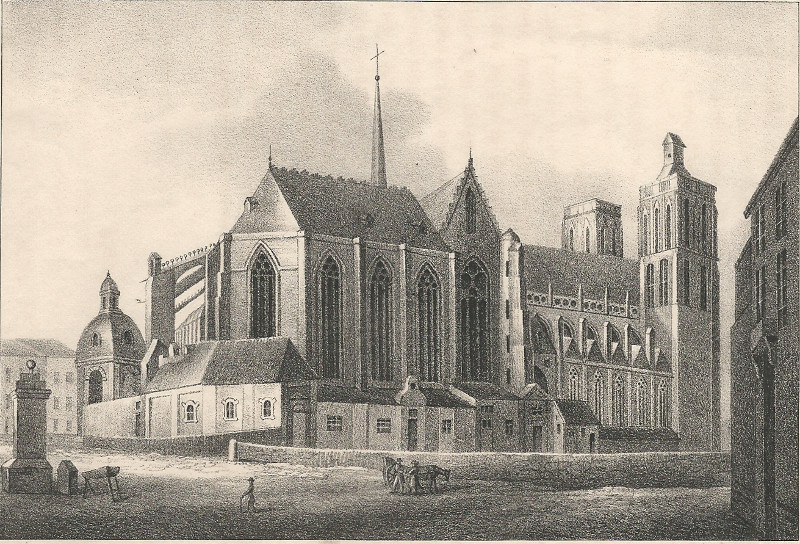 afbeelding van prent St. Gudulas Kyrka i Brussel van Gjothstrom, Magnussen (Brussel)