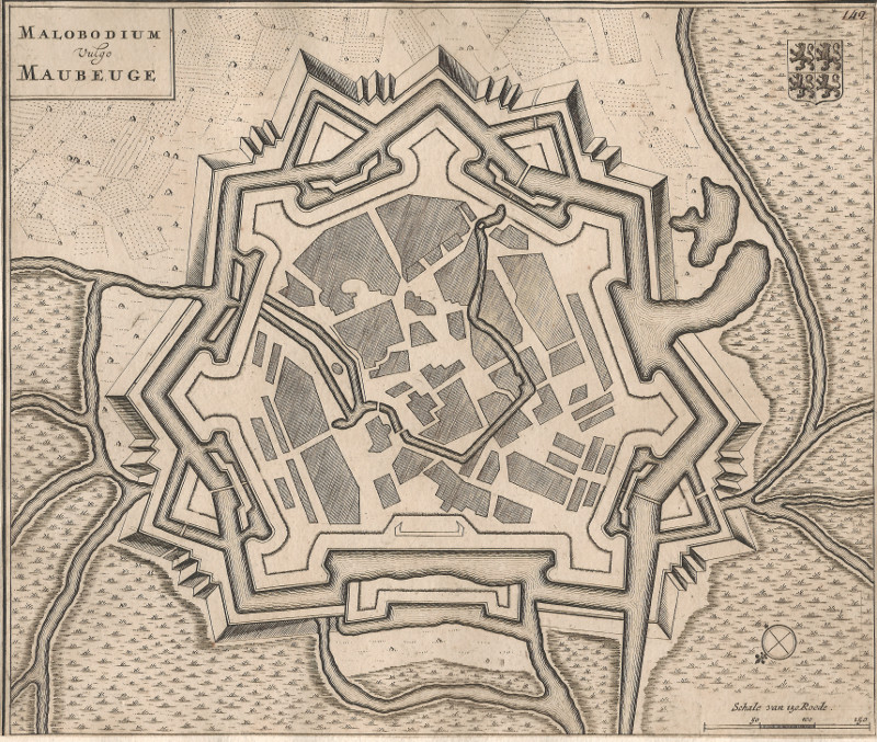 afbeelding van plattegrond Malobodium Vulgo Maubeuge van Merian (Maubeuge)